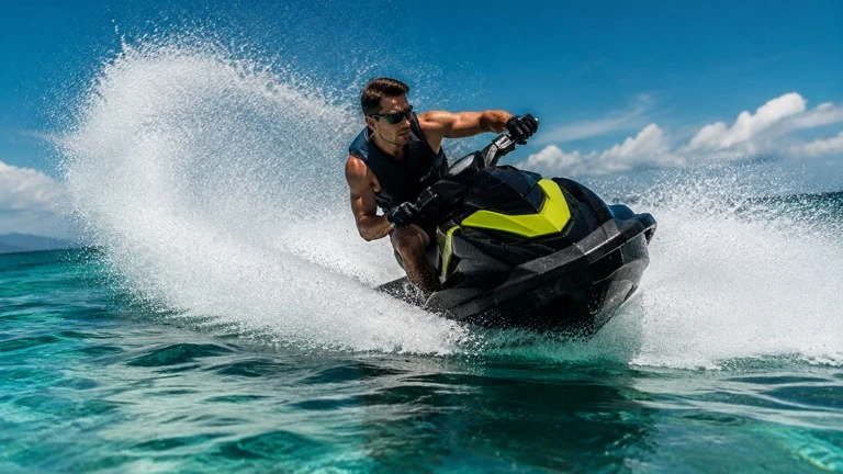 Jet ski action frame preview for HappyHorse 1.0 cinematic video generation