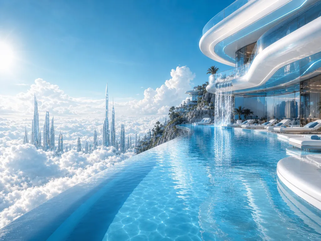 Doubao Seedance 1.5 Pro futuristic pool scene for general AI video creation