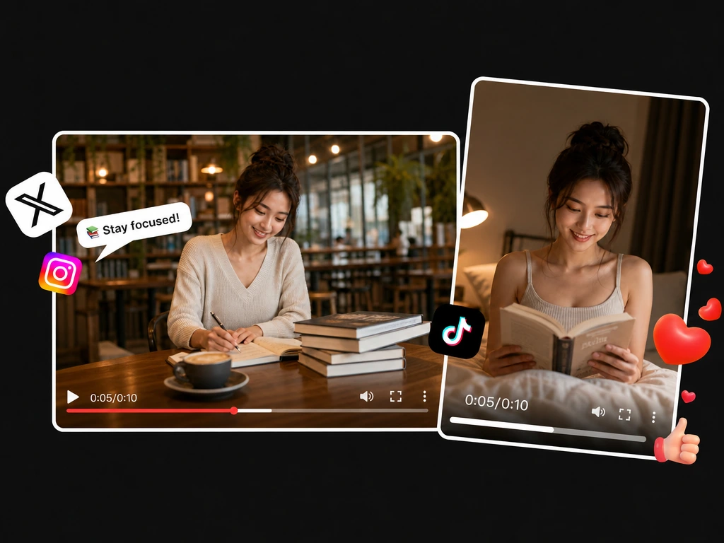Short-form social video layouts for multi-platform creator and campaign content